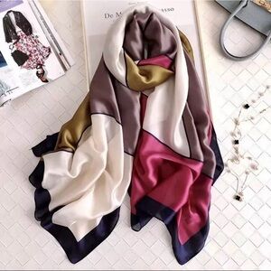 Elegant Multicolor Silk Scarf
